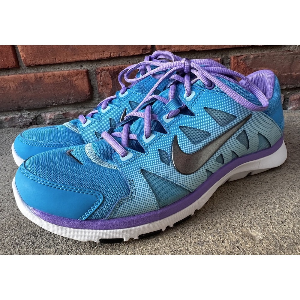 Nike Flex Supreme TR 2 Womens 9.5 Blue Purple Running Training Shoes Sneakers